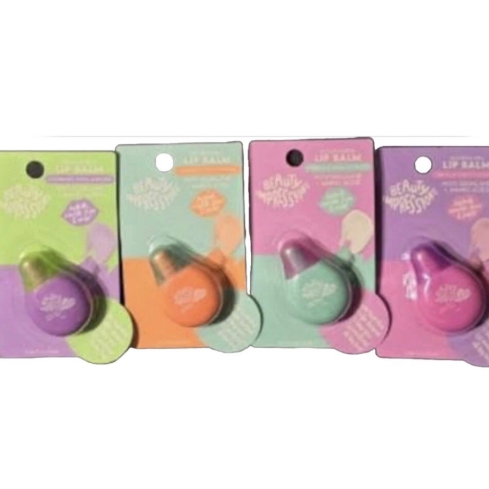 BEAUTY IMPRESSIONS SCENTED LIP BALMS w/ SQUALENE & AMINO ACIDS (Set Of 4)